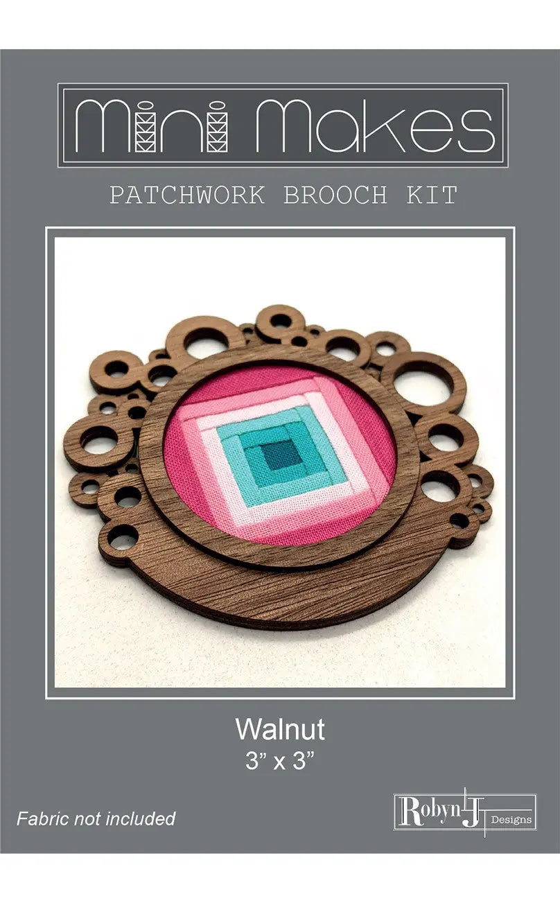Mini Makes Brooch Circle Walnut