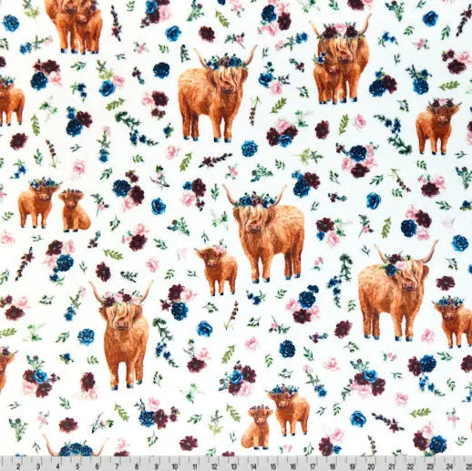 Multi Helga Highland Digital Cuddle Fabric - ( 3/4 Yard Pack )