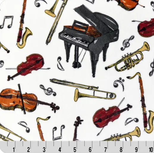Music In The Air Digital Cuddle Woodland Fabric (1 5/8 yard pack)