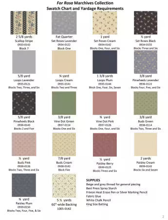 For Rosa, 7 Part Pattern
