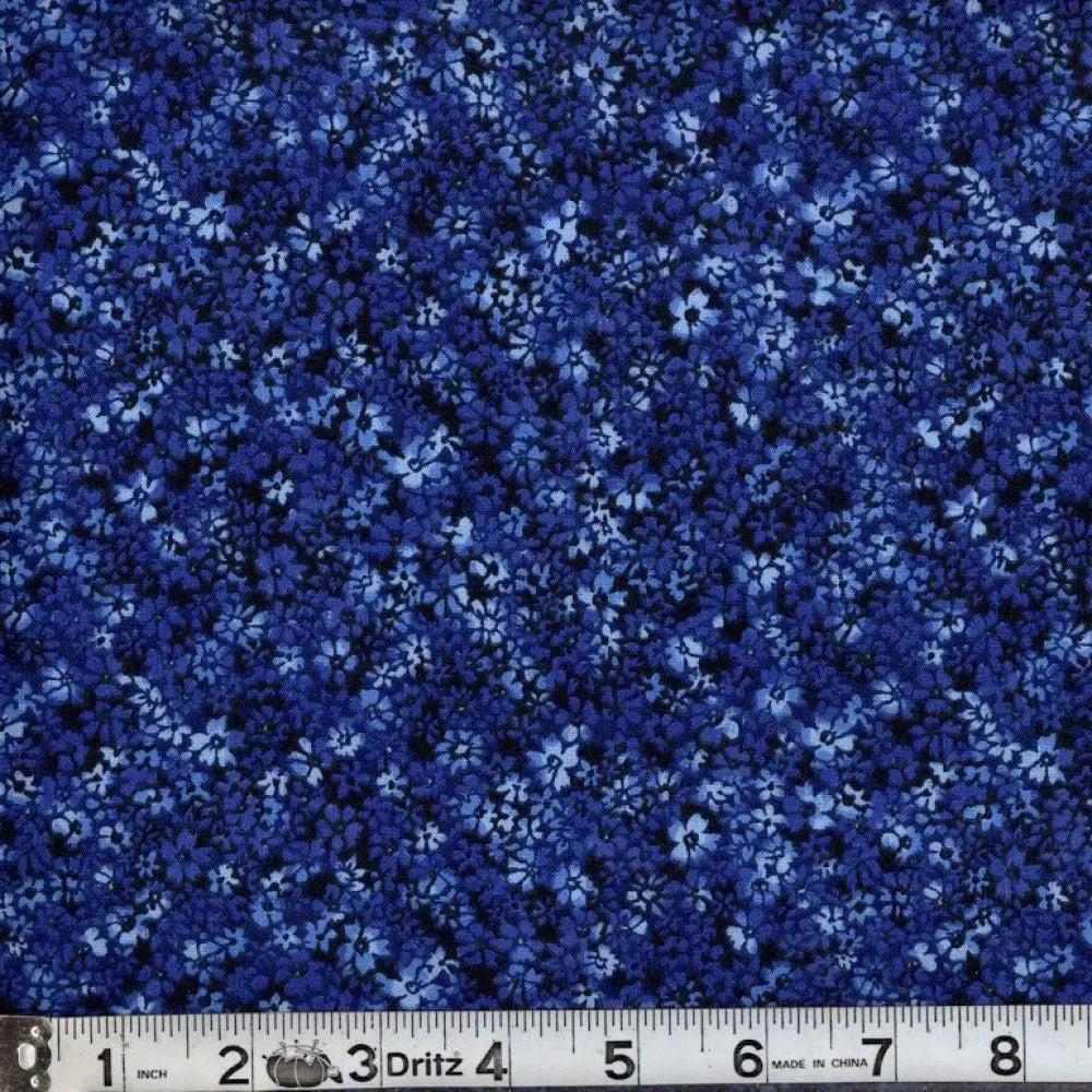 Navy Confetti Floral 45" wide Fabric per yard
