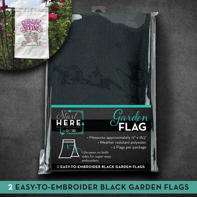 OESD Black Garden Flag 2pk