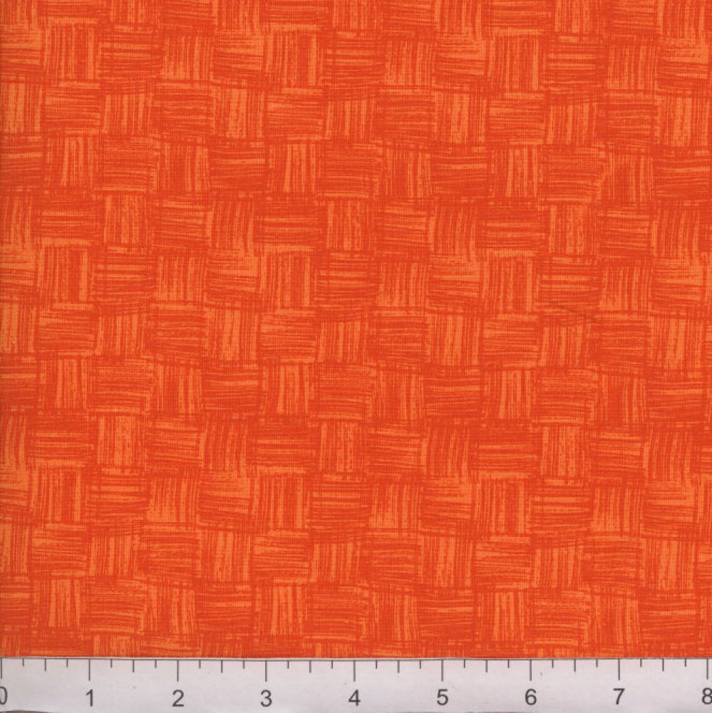 Orange Wicker 45" Wide Cotton Fabric Per Yard