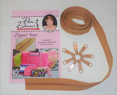 Zipper by the Yard Caramel