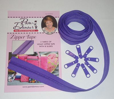 Zipper by the Yard Violet