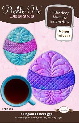 Elegant Easter Egg Trivets In the Hoop Machine Emb