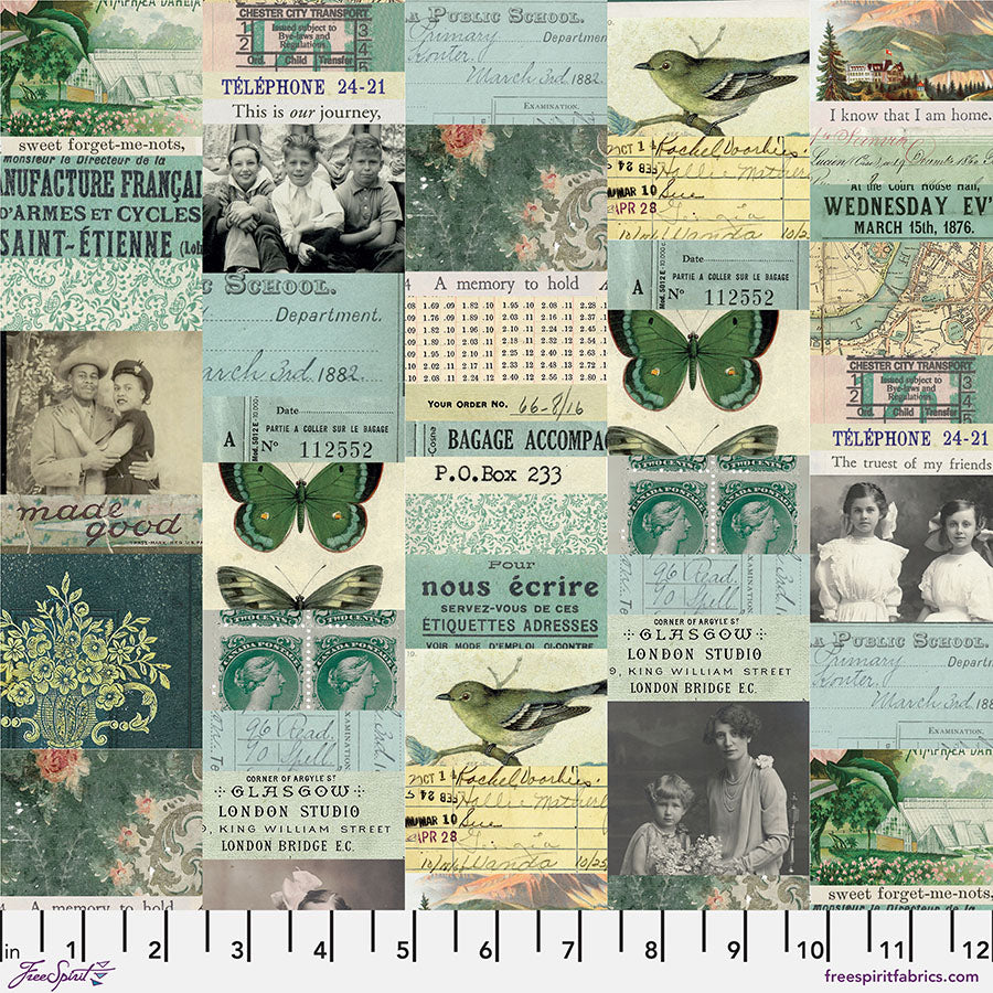 FS Teal Collage Tim Holtz PWTH270