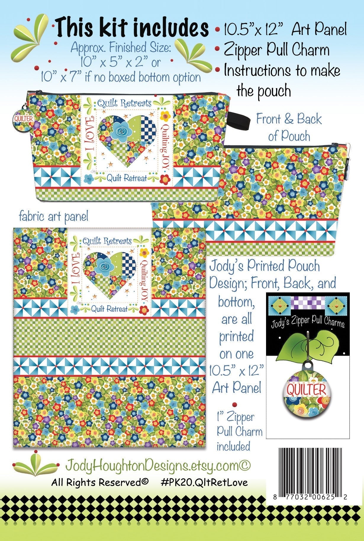 Printed Pouch Quilt Love