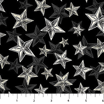 Pumpkin Toss Black 44"/45" Cotton Fabric Per Yard