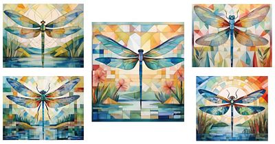 Dragonflies SQ 5 Card Box Collection