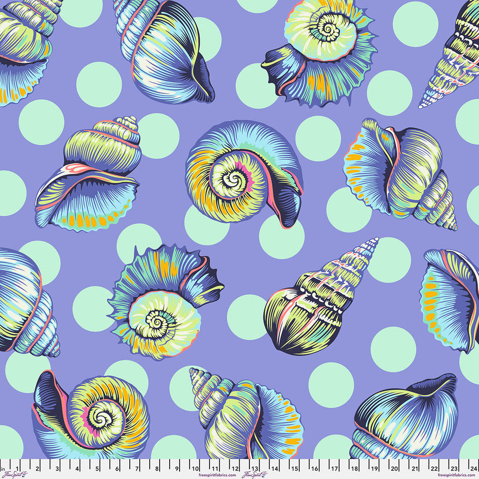 Backing Fabric Big Shelly Marine Floral Reef Cotton Wideback Fabric (3/4 yard pack)