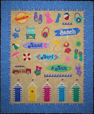 At the Beach Applique Machine Embroidery Pattern