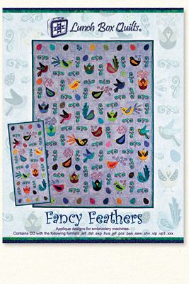 Fancy Feathers Machine Embroidery Quilt Pattern