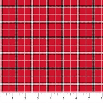 Rudolph The Red-Nosed Reindeer Plaid Red 44"/45" Cotton Fabric Per Yard