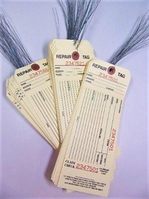 Repair Tag 3-Part no adv/100 Tags