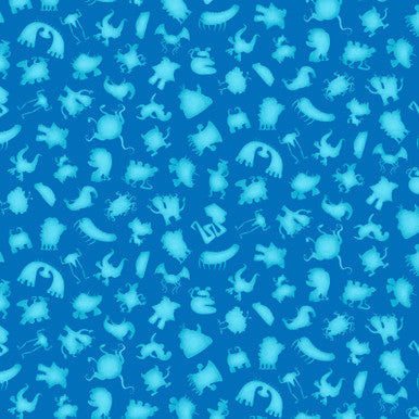 Bluei My Silly Monster ABCs ABC Blocks Cotton 43"/44" Fabric Per Yard