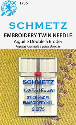 Schmetz Double Emb 1pk s2.0/75