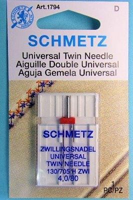 Schmetz Universal Twin 4.0/80