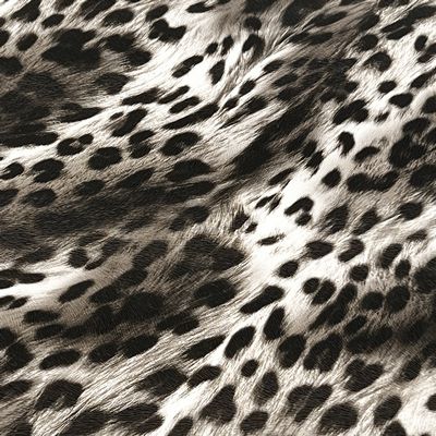 Faux Leather Wavy Leopard-Black/White 18 in x54 in