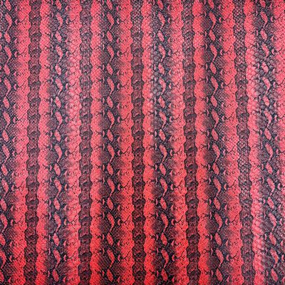 Faux Snake Small Print- Red/Black 18 in x 54 in