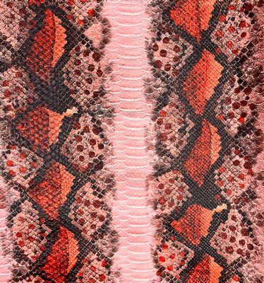Faux Multi Color Lizard- Red/Pink/Bk 18 in x 54 in
