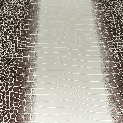 Faux Crocodile- Brown/White 18 in x 54 in