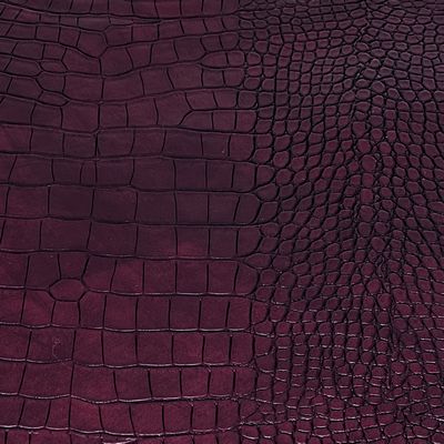 Faux Large Crocodile- Burgundy/Brown 18 in x 54 in