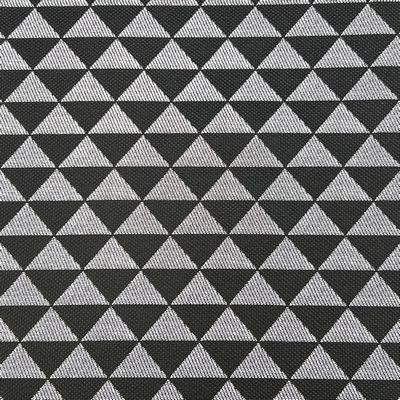 Faux Leather-Geometric Triangles Black/White