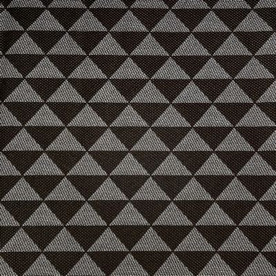 Faux Leather-Geometric Triangles Black/Gray 18 in