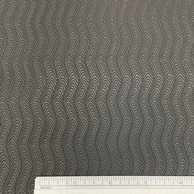 Faux Leather-Geometric Wave Gray 18 in x 54 in