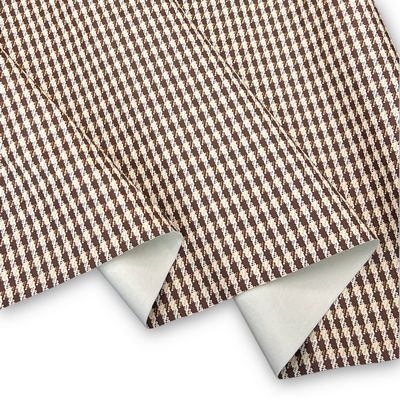 Small Houndstooth Plaid -Brown/Cream 18 in x 54 in
