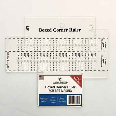 Boxed Corner Ruler for Bag Making
