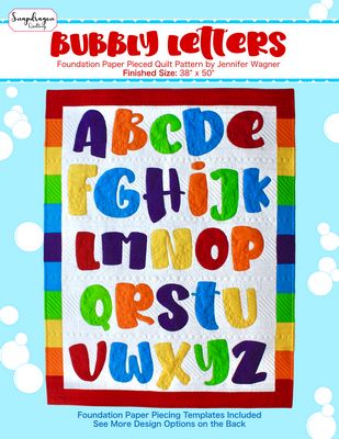 Bubbly Letters Quilt Block Pattern