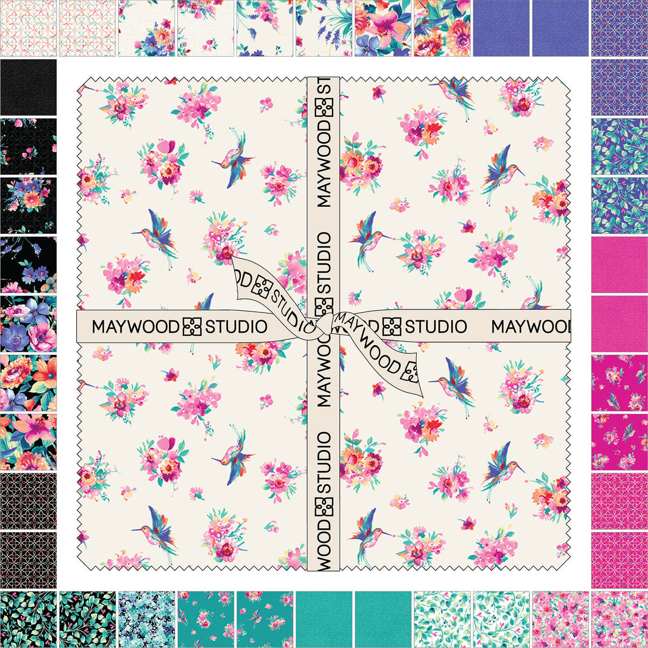 Summer Buzz 10" Squares 42 pcs - 100% Cotton