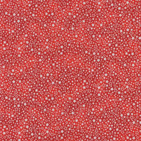 RK Holiday Charms Stars Scarlet Christmas w/Metallic