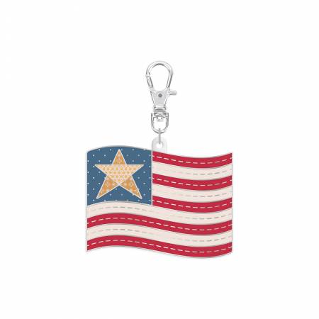 RB Flag Happy Charm Enamel Lori Holt