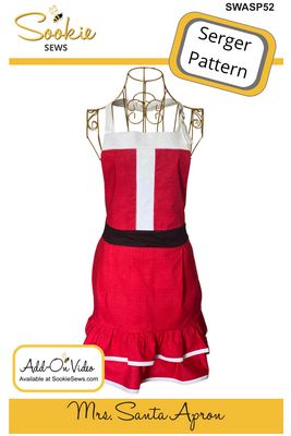 Mrs. Santa Apron Serger Pattern