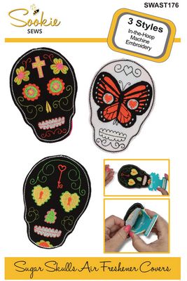 Sugar Skulls Air Freshener Cover In-the-Hoop