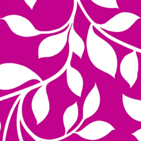 Pink Fuchsia Vine Cotton Wideback Fabric - ( 1 1/2 Yard Pack )