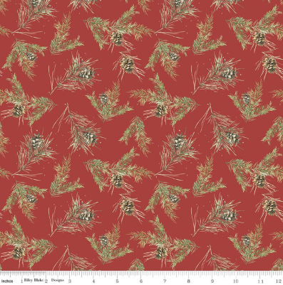 RB Pinecones Red - Holiday Spirit