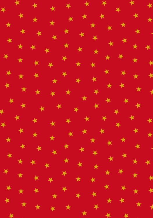LI Gold Stars Red Christmas in Bluebell Wood