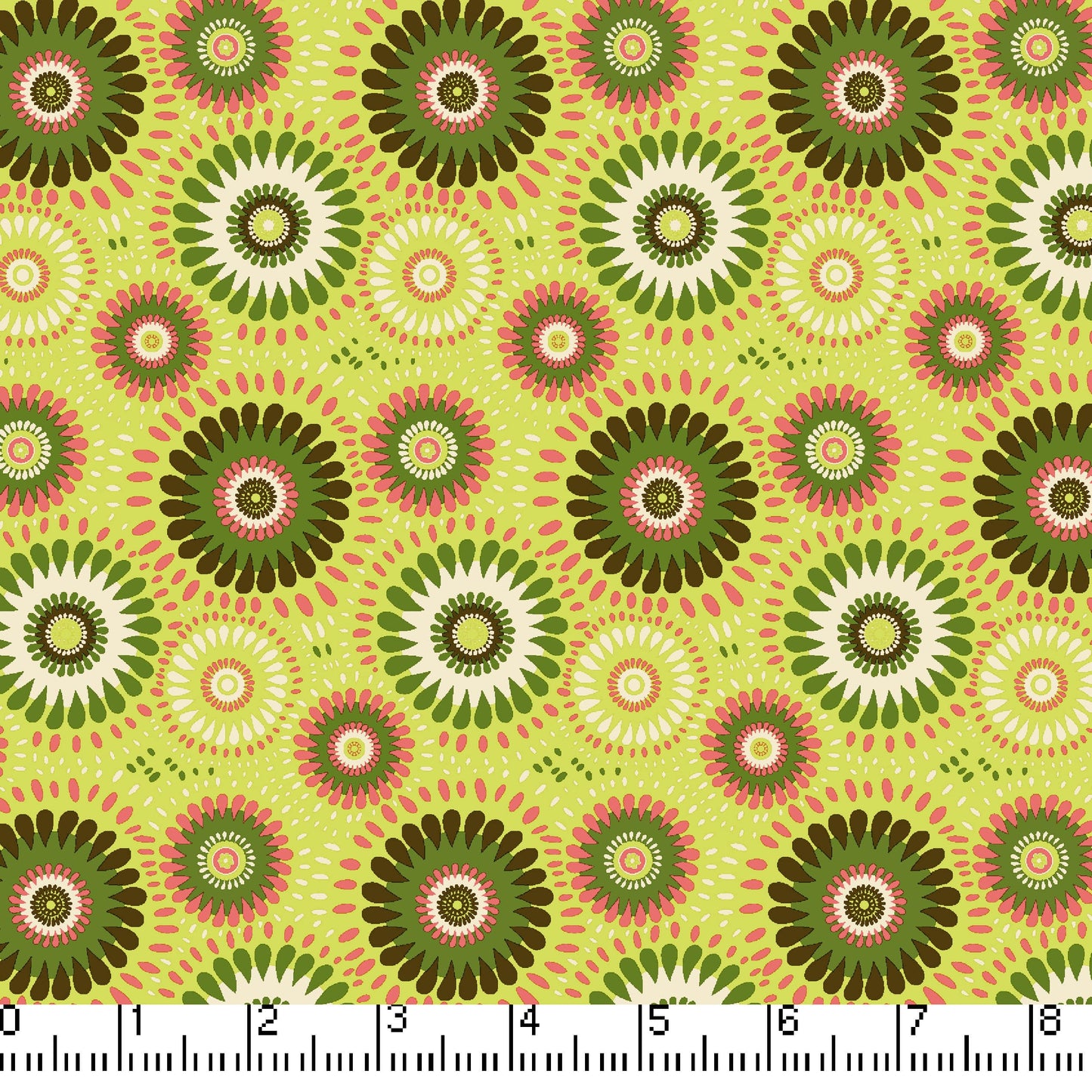 Seafoam Lucky Medallion 45" Wide Cotton Fabric Per Yard