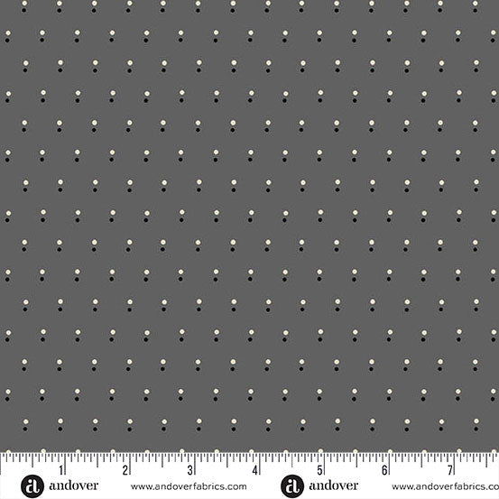 Shadow Dot Gray Nightfall 44"/45" Cotton Fabric Per Yard