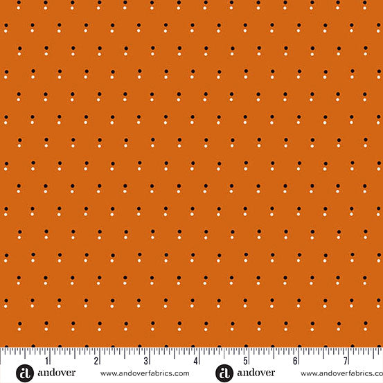Shadow Dot Orange Nightfall 44"/45" Cotton Fabric Per Yard