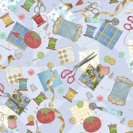 Shop Hopping Notions Stash Cotton 43"/44" Fabric Per Yard