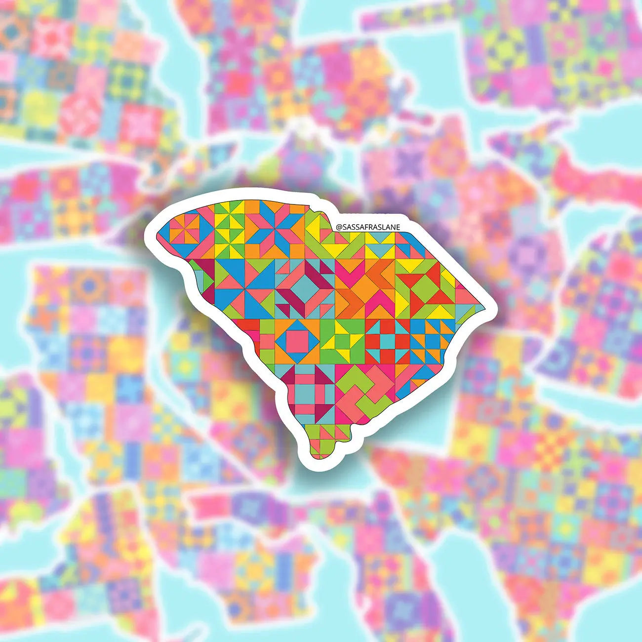 South Carolina State Quilt Stickers