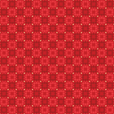Star Tile Metallic Red Merry Mix 43"/44" Cotton Fabric Per Yard