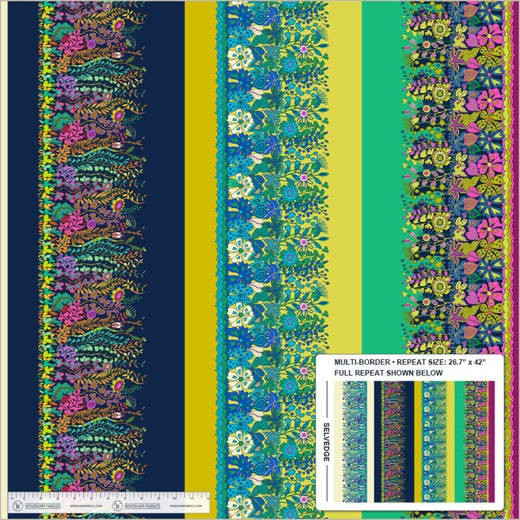 Sunshine Hedgerow Multi High Density Cotton 44"/45" Fabric Per Yard