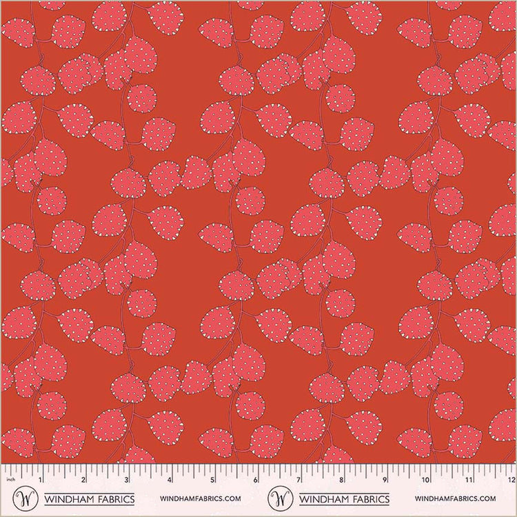 Sunshine Honesty Crimson High Density Cotton 44"/45" Fabric Per Yard
