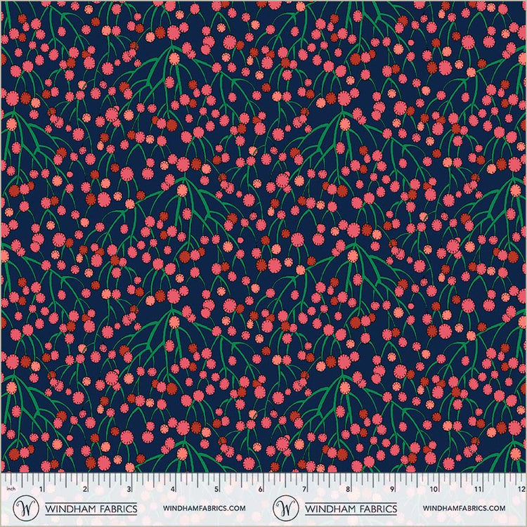 Sunshine Huckleberry Indigo High Density Cotton 44"/45" Fabric Per Yard